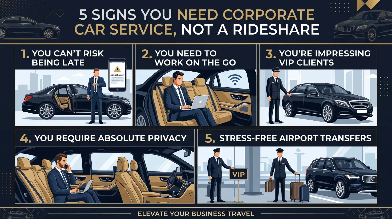 Corporate car service in Dallas with a professional chauffeur
