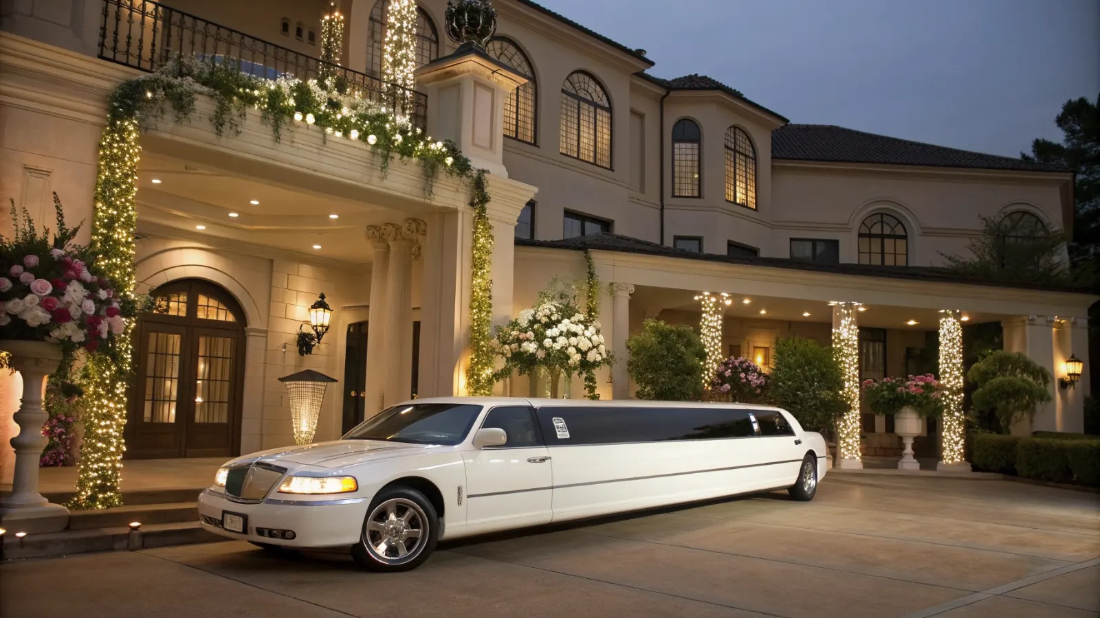 Luxury wedding limousine in Dallas